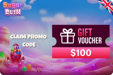 Sugar Rush bonus code entered at the casino cashier